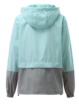Damen Regenjacke Mit Farbblock-Design | Leicht