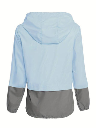 Damen Regenjacke Mit Farbblock-Design | Leicht
