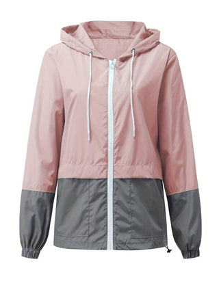 Damen Regenjacke Mit Farbblock-Design | Leicht