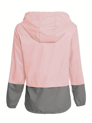 Damen Regenjacke Mit Farbblock-Design | Leicht