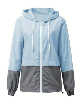 Damen Regenjacke Mit Farbblock-Design | Leicht