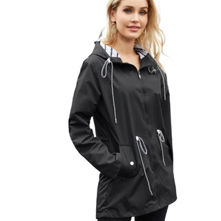 Damen Regenjacke Mit Kordelzug | Wasserdicht