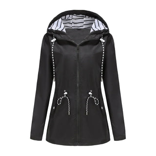 Damen Regenjacke Mit Kordelzug | Wasserdicht
