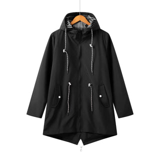 Damen Regenjacke Mit Kordelzug | Wasserdicht
