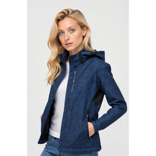 Damen Regenjacke Mit Reißverschlusstaschen | Mit Kapuze