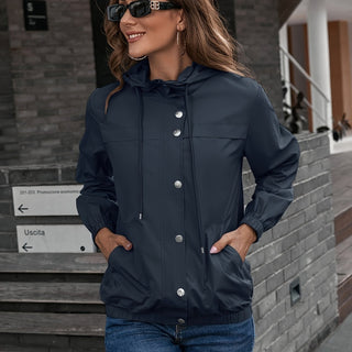 Damen Regenjacke Mit Verstellbarer Kapuze | Leicht