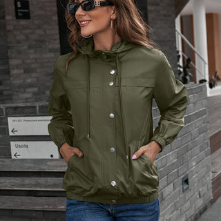 Damen Regenjacke Mit Verstellbarer Kapuze | Leicht