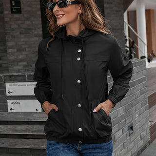Damen Regenjacke Mit Verstellbarer Kapuze | Leicht