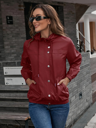 Damen Regenjacke Mit Verstellbarer Kapuze | Leicht
