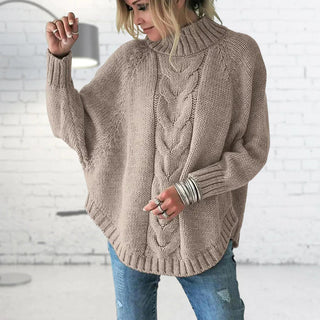 Damen Rollkragen Strickpullover