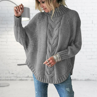 Damen Rollkragen Strickpullover