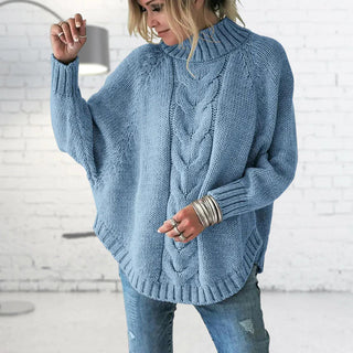 Damen Rollkragen Strickpullover