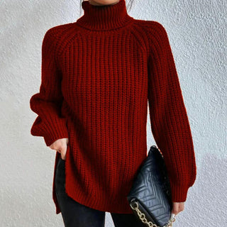 Damen Rollkragenpullover Mit Ballonärmeln | Lang