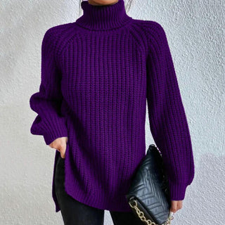 Damen Rollkragenpullover Mit Ballonärmeln | Lang