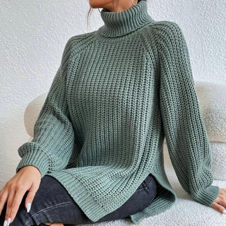 Damen Rollkragenpullover Mit Ballonärmeln | Lang