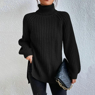 Damen Rollkragenpullover Mit Ballonärmeln | Lang