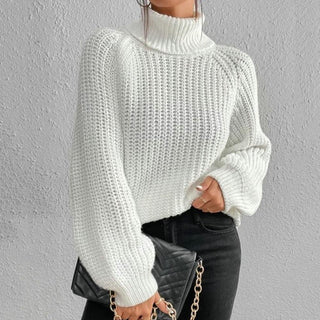 Damen Rollkragenpullover Mit Ballonärmeln | Lang