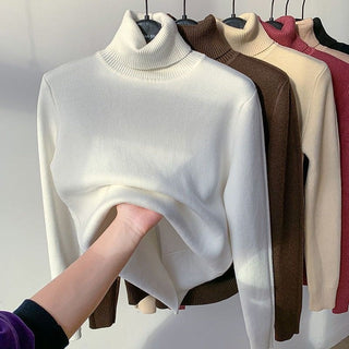 Damen Rollkragenpullover Mit Feinstrickbund | Schlank