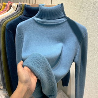 Damen Rollkragenpullover Mit Feinstrickbund | Schlank