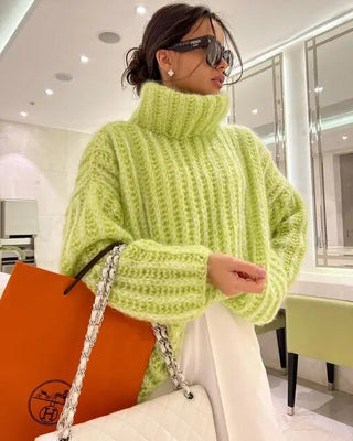 Damen Rollkragenpullover Mit Oversize-Passform | Lang