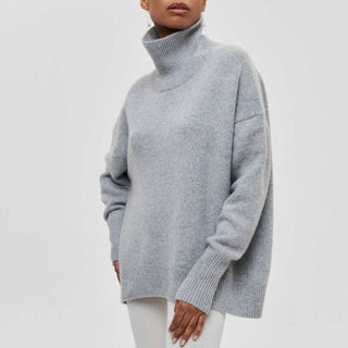 Damen Rollkragenpullover Mit Rippstruktur | Übergröß