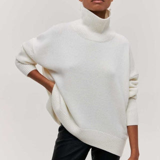 Damen Rollkragenpullover Mit Rippstruktur | Übergröß