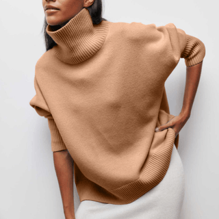 Damen Rollkragenpullover Mit Rippstruktur | Übergröß