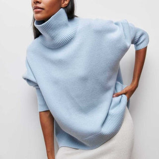 Damen Rollkragenpullover Mit Rippstruktur | Übergröß