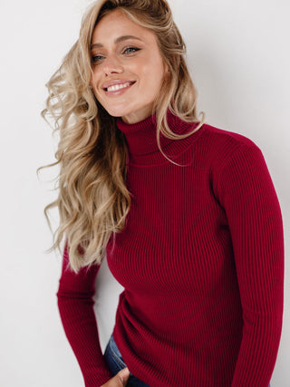 Damen Rollkragenpullover Mit Schmaler Passform | Lang