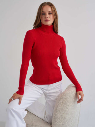 Damen Rollkragenpullover Mit Schmaler Passform | Lang