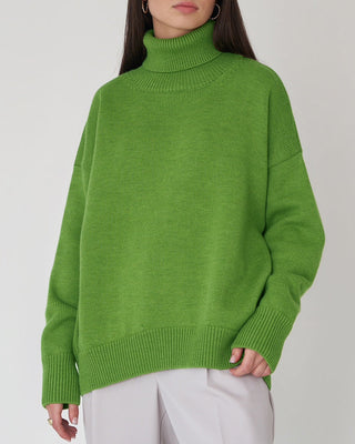 Damen Rollkragenpullover Mit Strukturbund | Übergröß
