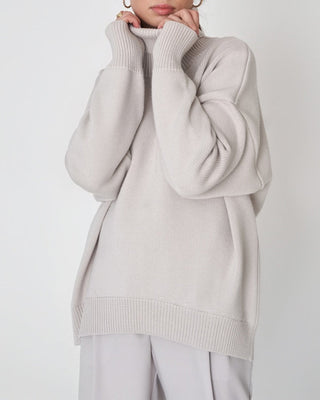 Damen Rollkragenpullover Mit Strukturbund | Übergröß