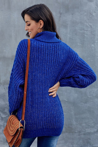 Damen Rollkragenpullover Mit Zopfmuster | Casual