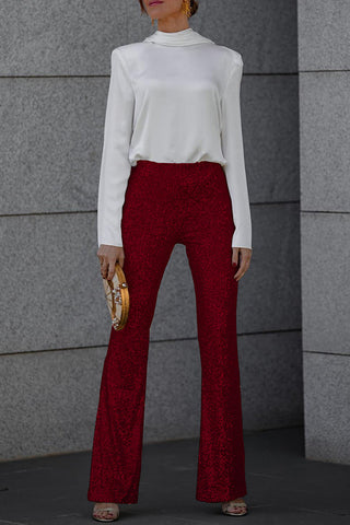 Damen Schlaghose Glitzerlook | Ausgehstil