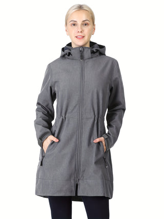 Damen Softshelljacke Mit Abnehmbarer Kapuze | Regen