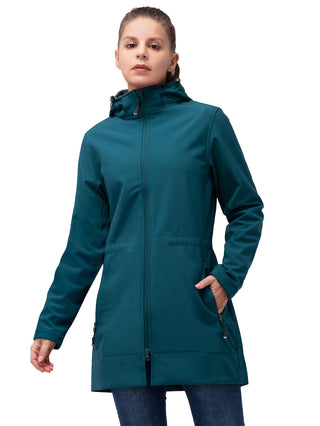 Damen Softshelljacke Mit Abnehmbarer Kapuze | Regen