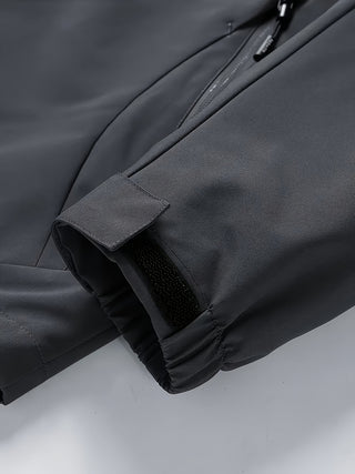Damen Softshelljacke Mit Kapuze Und Verdecktem Zipper | Regen