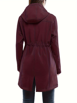 Damen Softshelljacke Mit Taillenzug In Langer Form | Regen