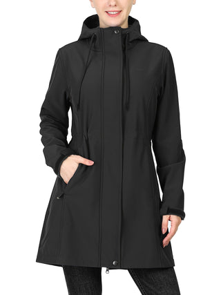 Damen Softshelljacke Mit Taillenzug In Langer Form | Regen