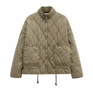 Damen Steppjacke Mit Großen Fronttaschen | Übergangs