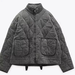 Damen Steppjacke Mit Großen Fronttaschen | Übergangs