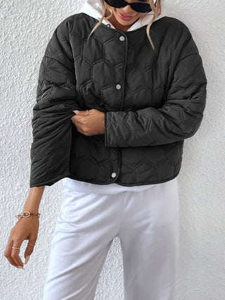 Damen Steppjacke Mit Rundem Steppmuster | Übergangs