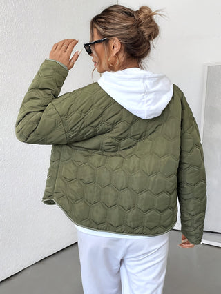 Damen Steppjacke Mit Rundem Steppmuster | Übergangs