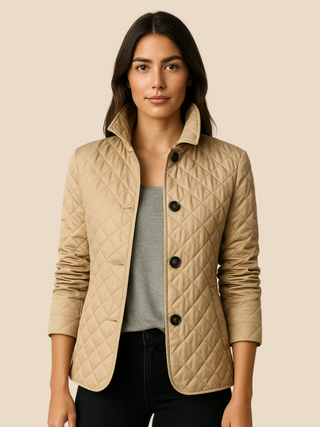 Damen Steppjacke mit Knöpfen | Klassischer Stil