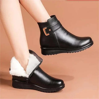 Damen Stiefeletten Mit Reißverschluss Und Fütterung | Rutschfeste Sohle