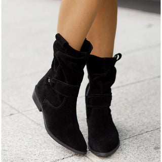 Damen Stiefeletten Mit Riemen Und Schlupfschacht | Bequem