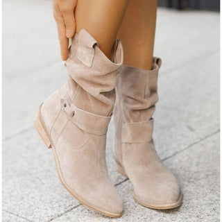Damen Stiefeletten Mit Riemen Und Schlupfschacht | Bequem