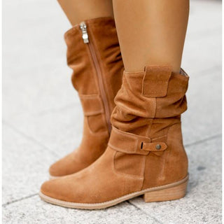 Damen Stiefeletten Mit Riemen Und Schlupfschacht | Bequem