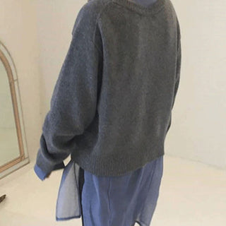 Damen Strickjacke Mit Asymmetrischer Knopfleiste | Übergroß