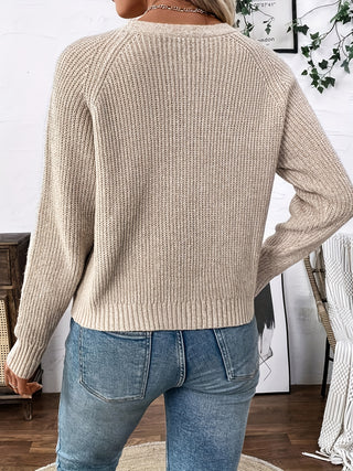 Damen Strickjacke Mit V-Ausschnitt Und Strukturstrick | Klassisch